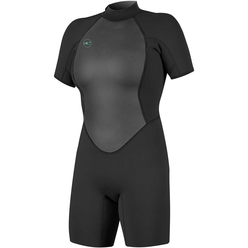 2025 O'neill Kvinder Reactor Ii 2mm Back Zip Shorty Våddragt 5043 - Sort